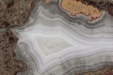 Polished Banded Laguna Agate Slab - Mexico #185195-1